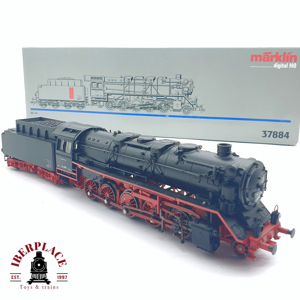 ♻️ 2da mano - Märklin 37884 Digital Locomotora de vapor DB 44 308 Negra H0 escala 1:87