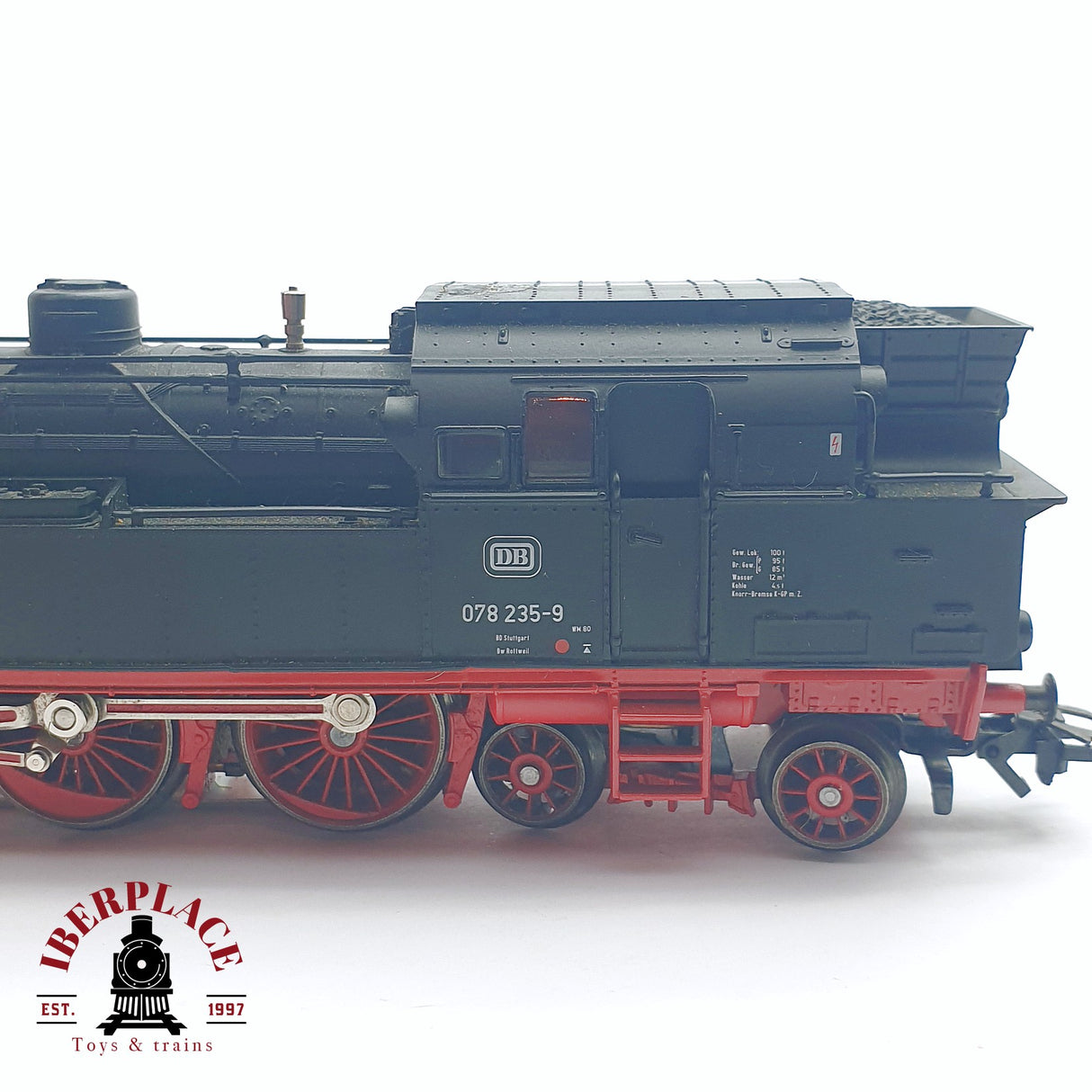 ♻️ 2da mano - Märklin 3306 Locomotora de vapor DB 078 235-9 Negra H0 escala 1:87