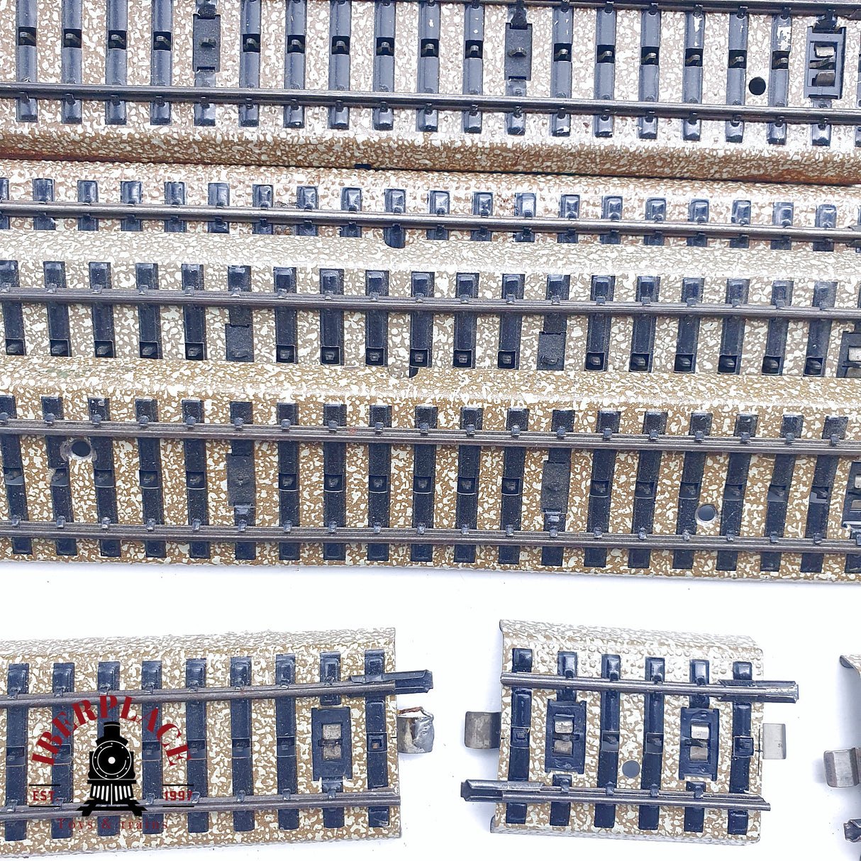 ♻️ 2da mano - 36x Märklin 5106 5108 5200 vías rectas y curvas sistema M H0 escala 1:87