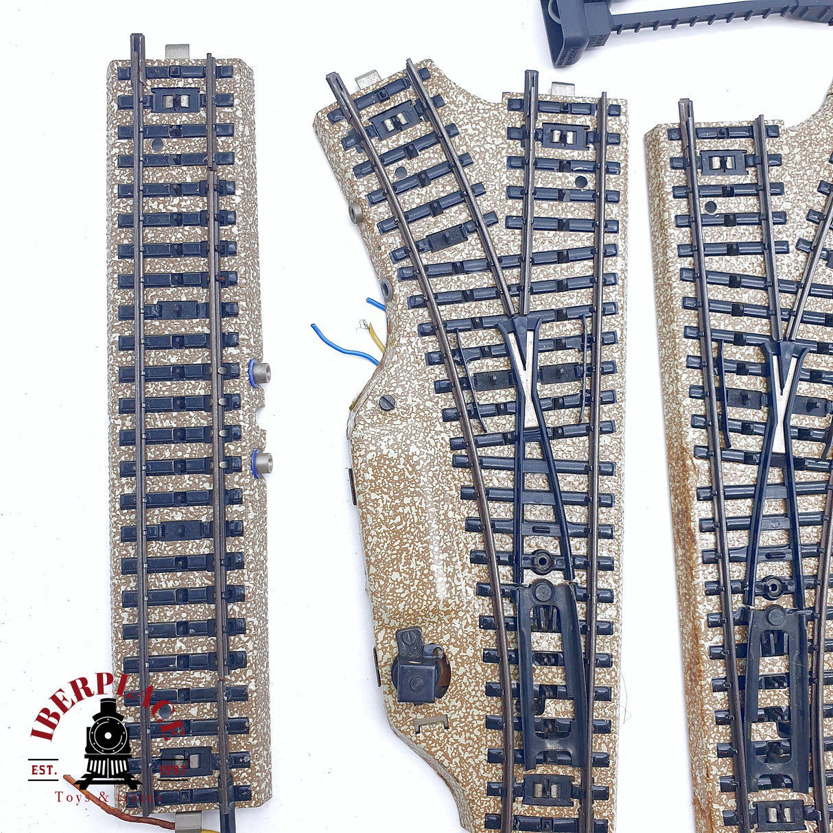 ♻️ 2da mano - 9x Märklin 5118 5106 5112 vías, desvíos, vías de desacoplamiento sistema M H0 escala 1:87