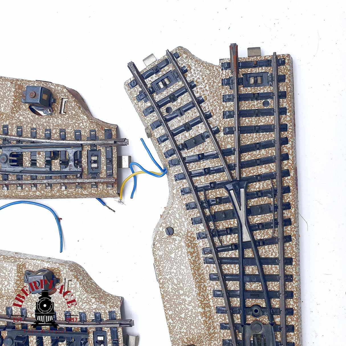 ♻️ 2da mano - 9x Märklin 5118 5106 5112 vías, desvíos, vías de desacoplamiento sistema M H0 escala 1:87