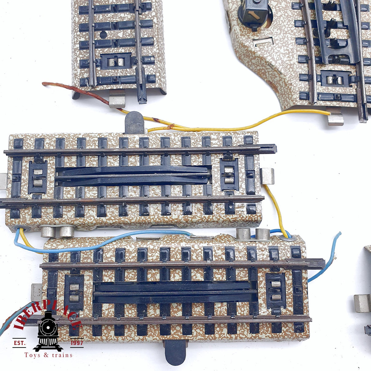 ♻️ 2da mano - 9x Märklin 5118 5106 5112 vías, desvíos, vías de desacoplamiento sistema M H0 escala 1:87