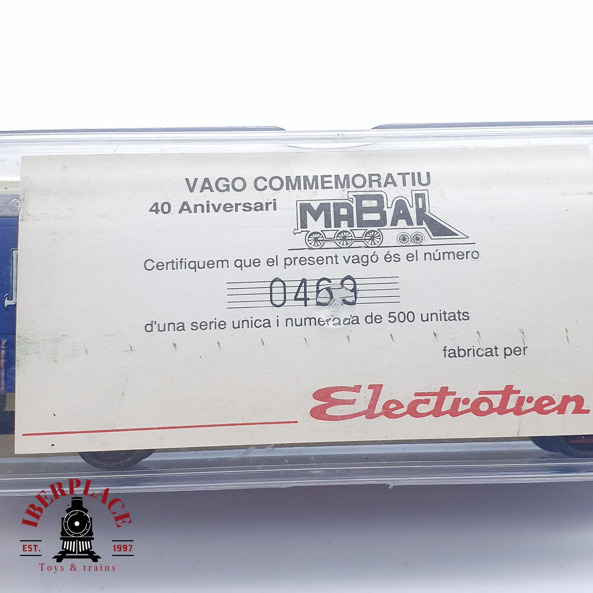 🆕 Electrotren - DC Vagón conmemorativo Mabar 40 aniversario 469 de 500 unidades H0 escala 1:87