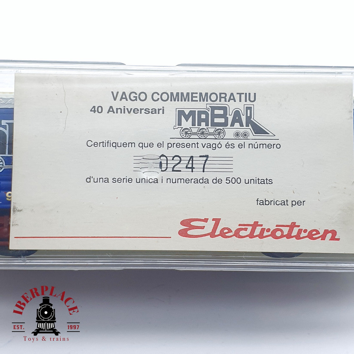 🆕 Electrotren - DC Vagón conmemorativo Mabar 40 aniversario 247 de 500 unidades H0 escala 1:87