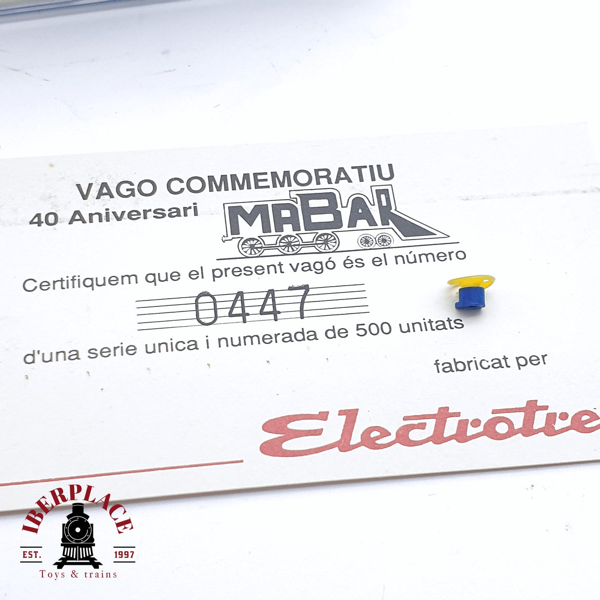 🆕💡 Electrotren - DC Vagón conmemorativo Mabar 40 aniversario 447 de 500 unidades H0 escala 1:87