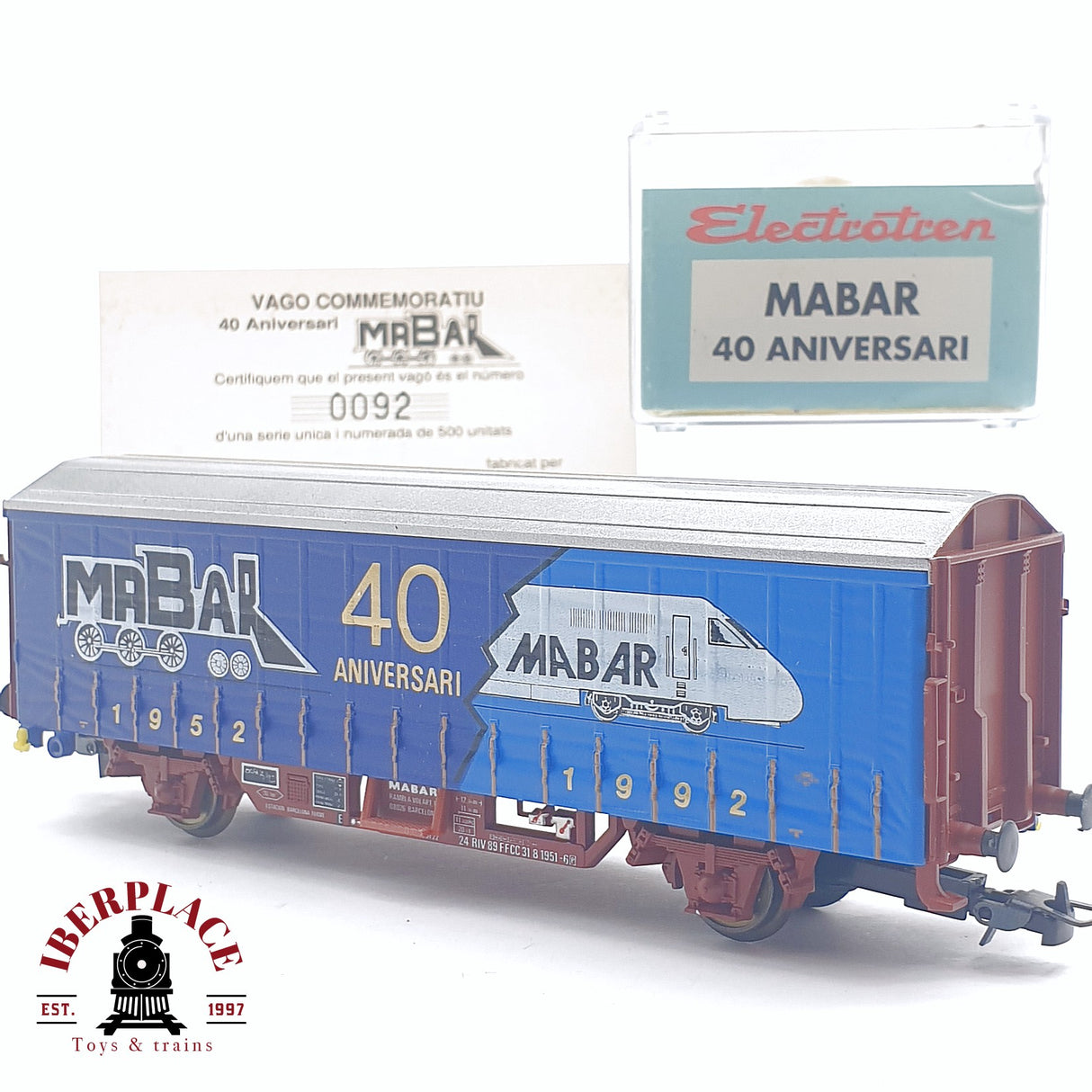 🆕 Electrotren - DC Vagón conmemorativo Mabar 40 aniversario 92 de 500 unidades H0 escala 1:87