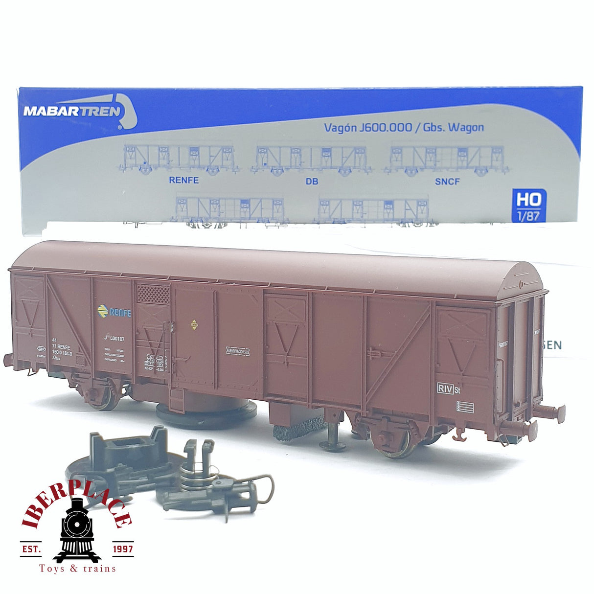 🆕 Mabar - 81800 Vagón limpiavías RENFE 600187 analógico DC Nuevo con caja H0 escala 1:87