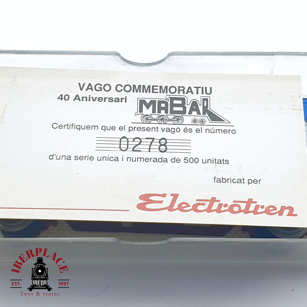 🆕 Electrotren - DC Vagón conmemorativo Mabar 40 aniversario 278 de 500 unidades H0 escala 1:87
