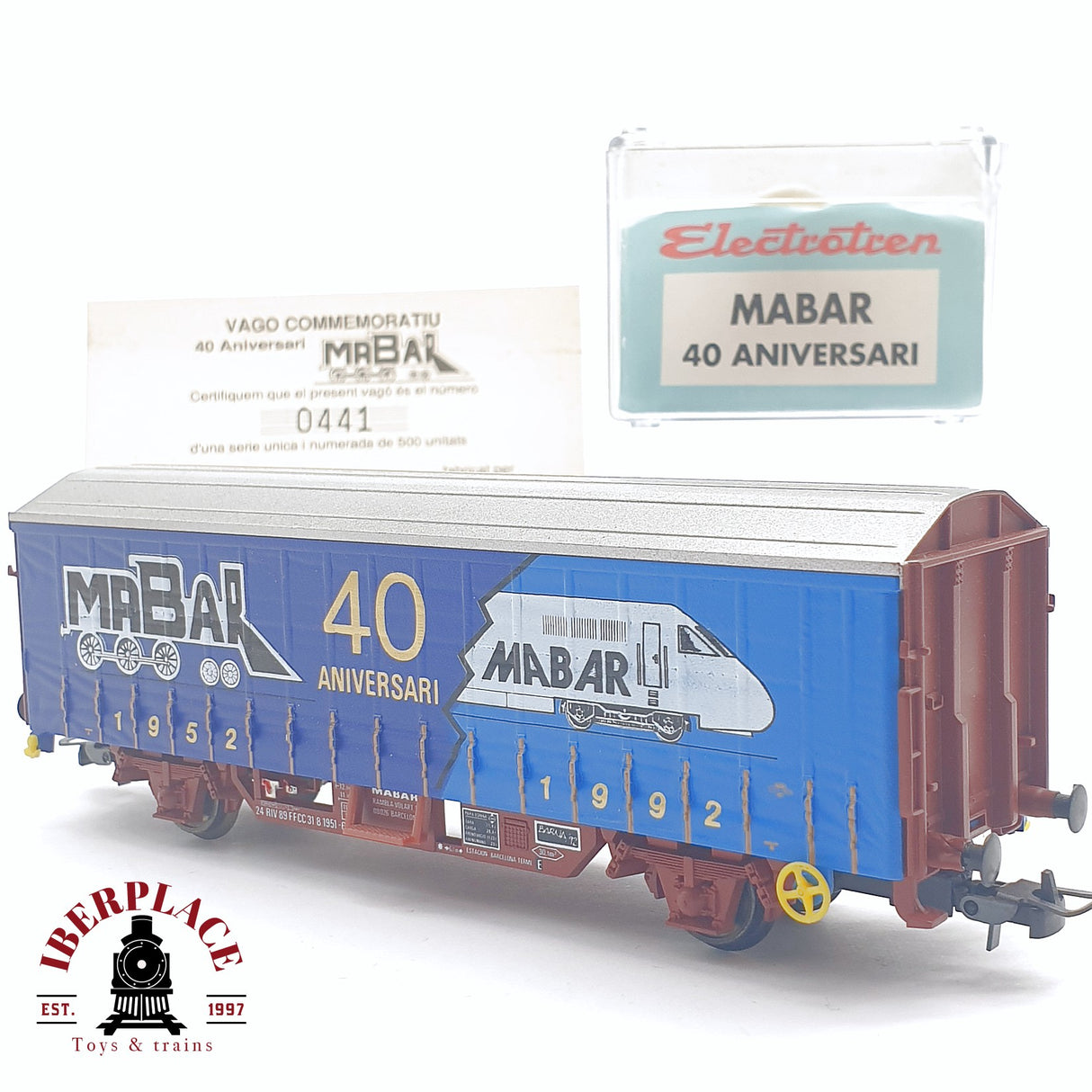 🆕 💡 Electrotren - DC Vagón conmemorativo Mabar 40 aniversario 441 de 500 unidades H0 escala 1:87