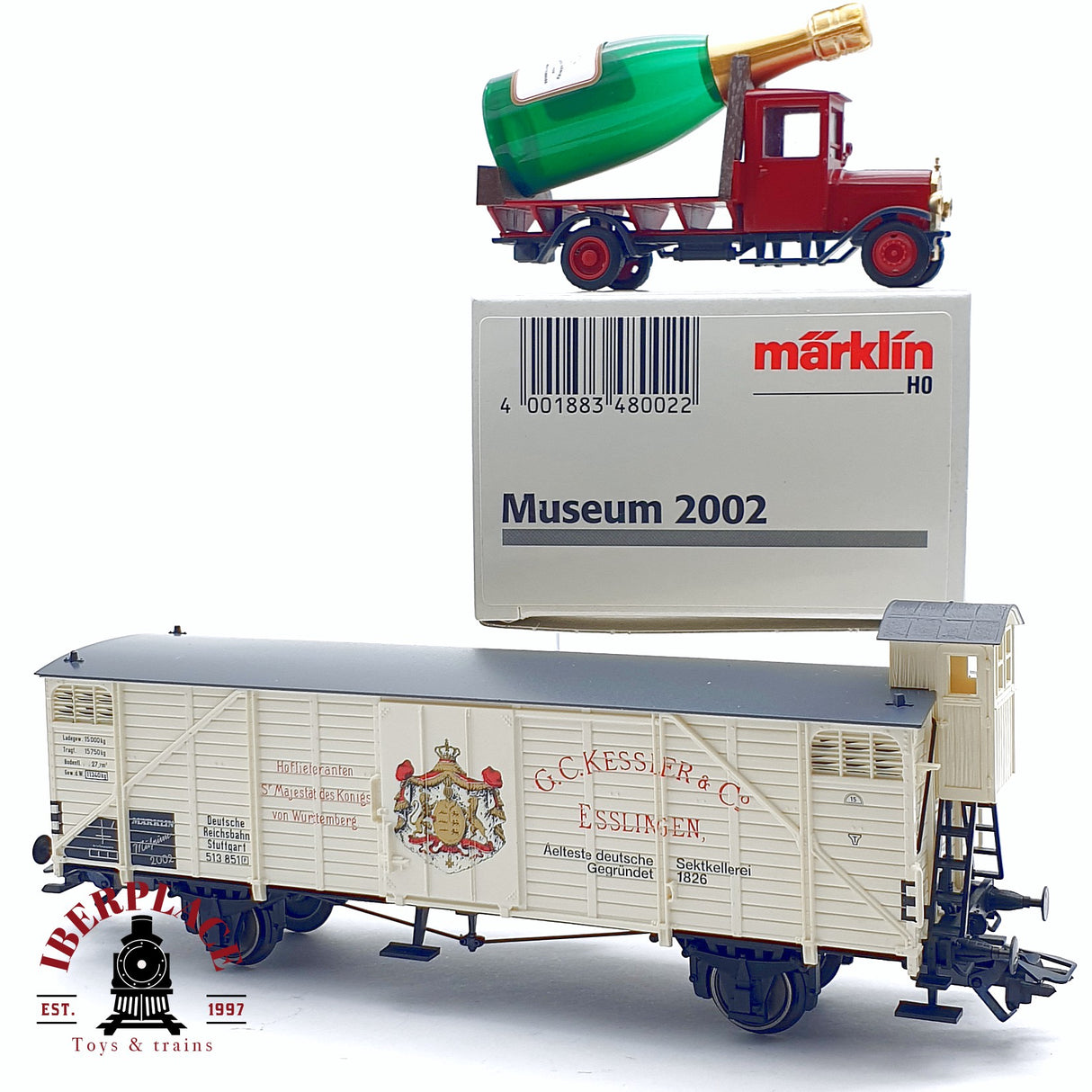 ♻️ 2da mano - Märklin Museum 2002 vagón G.C Kessler & Co DR H0 escala 1:87