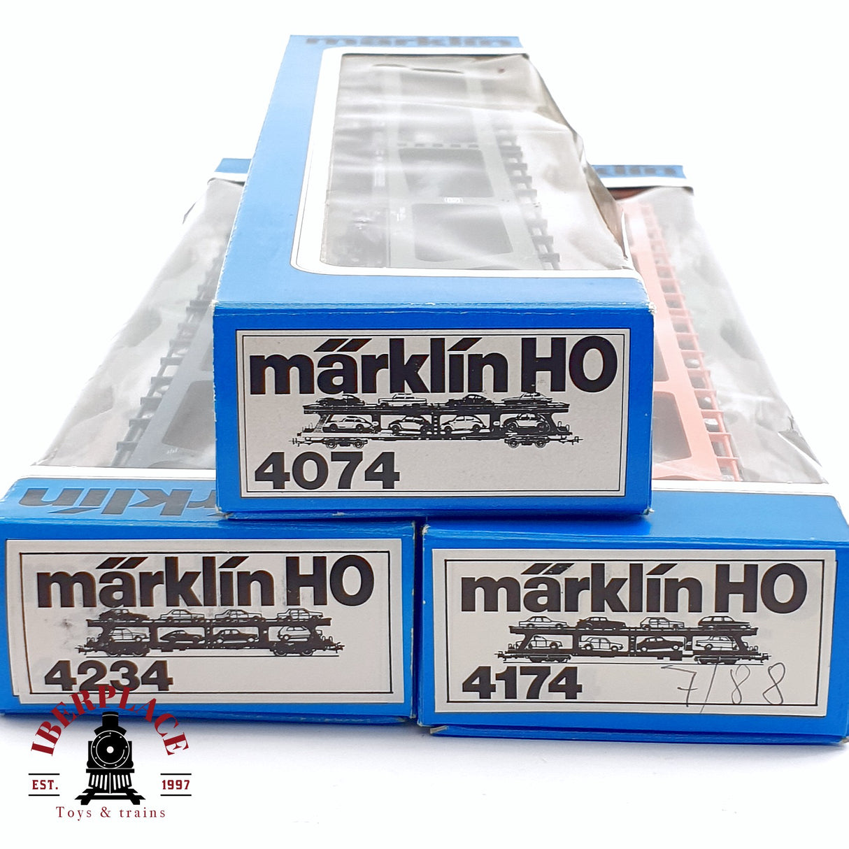 ♻️ 2da mano - Märklin 3x vagones transporte de coches con coches ÖBB DB H0 escala 1:87