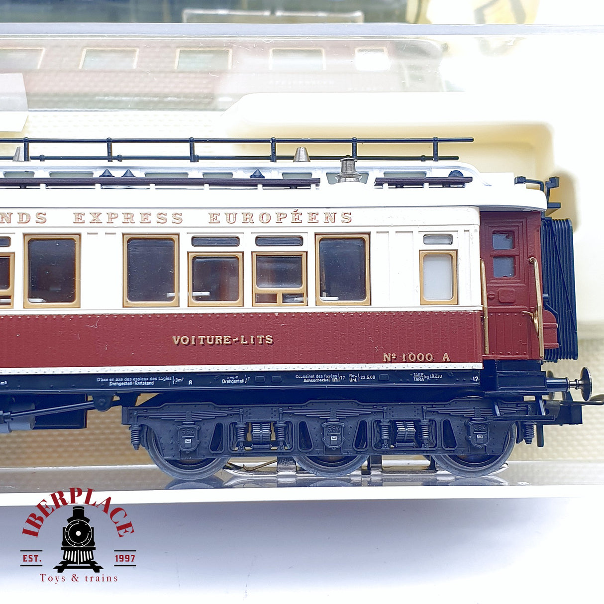 ♻️ 2da mano - AC Trix 5x vagones restaurante camas salón compañía internacional wagons Lits H0 escala 1:87