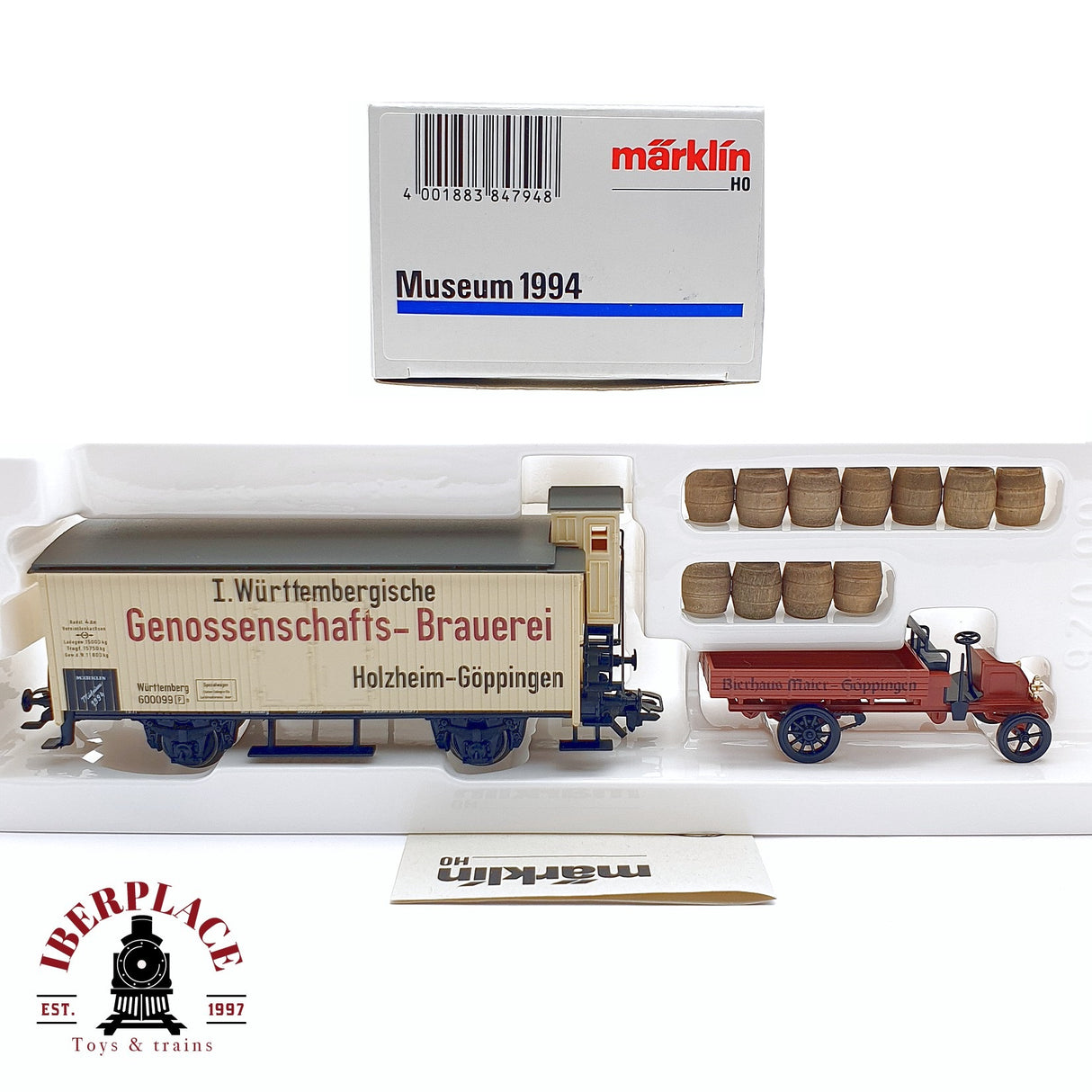 ♻️ 2da mano - Märklin Museum 1994 vagón Genossenschafts Brauerei H0 escala 1:87
