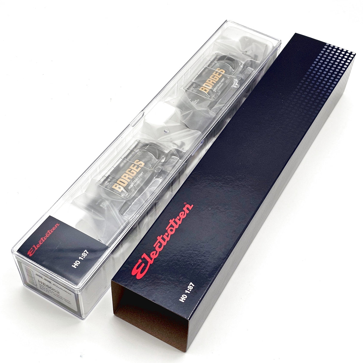 Set de 2 vagones cisterna RENFE “Borges” de 3 ejes – Escala H0 – Electrotren HE6052 (época III))