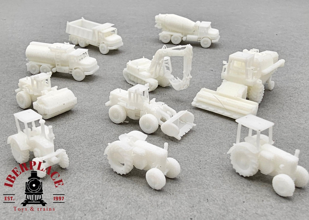 1:220 Vehículos de construcción y agrícolas sin pintar escala Z