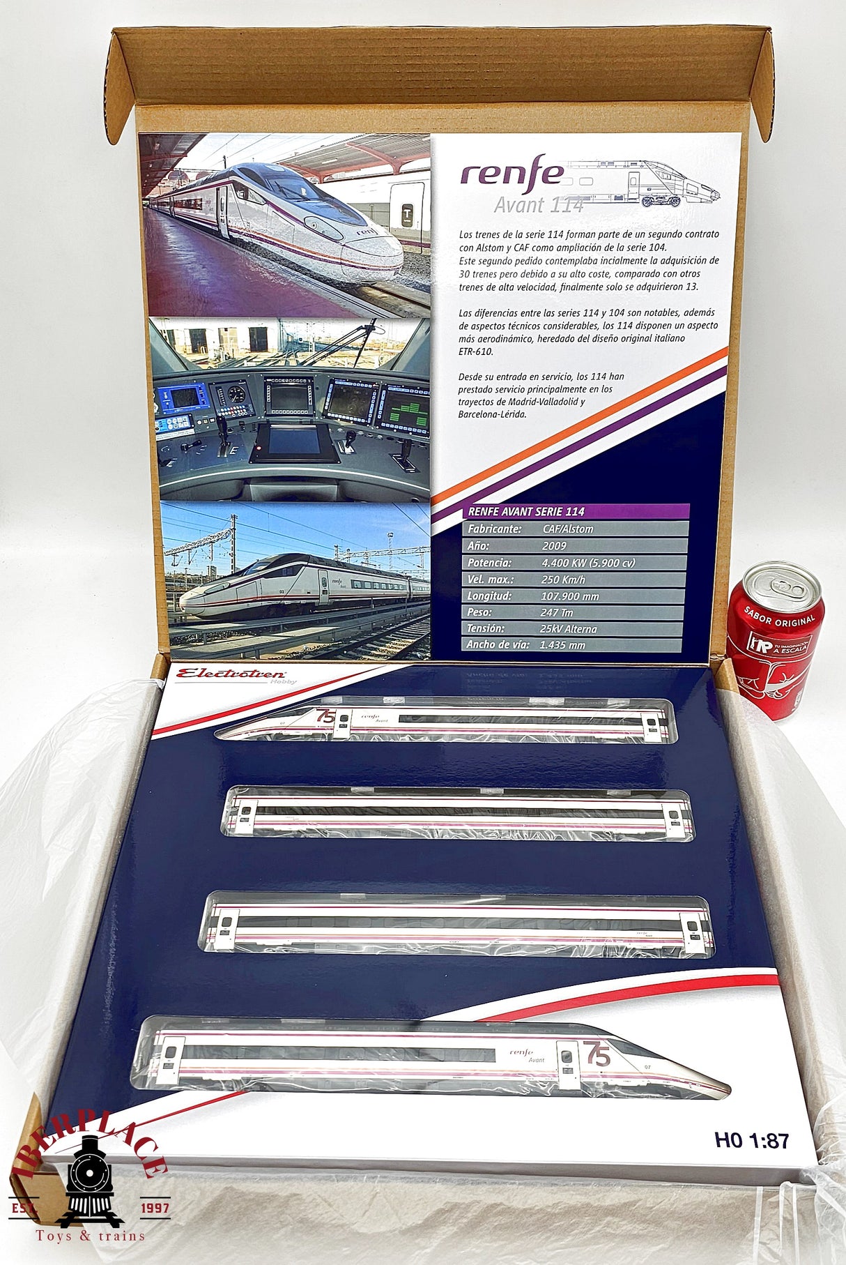 1:87 Electrotren E10201 tren S-114 RENFE Avant escala H0 00 analogico NEM