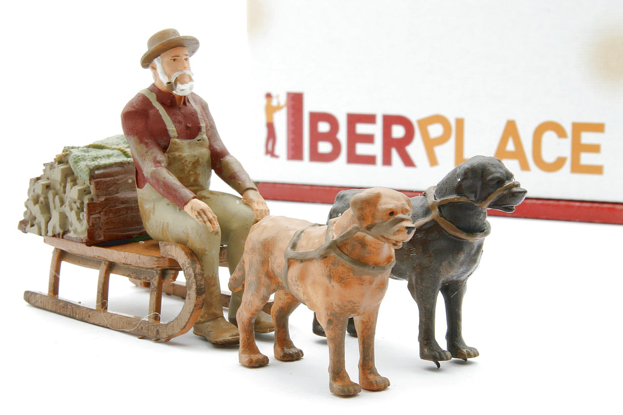 Iberplace 40026 Spur G Western figuras a escala G 1:22,5 Set dog sled