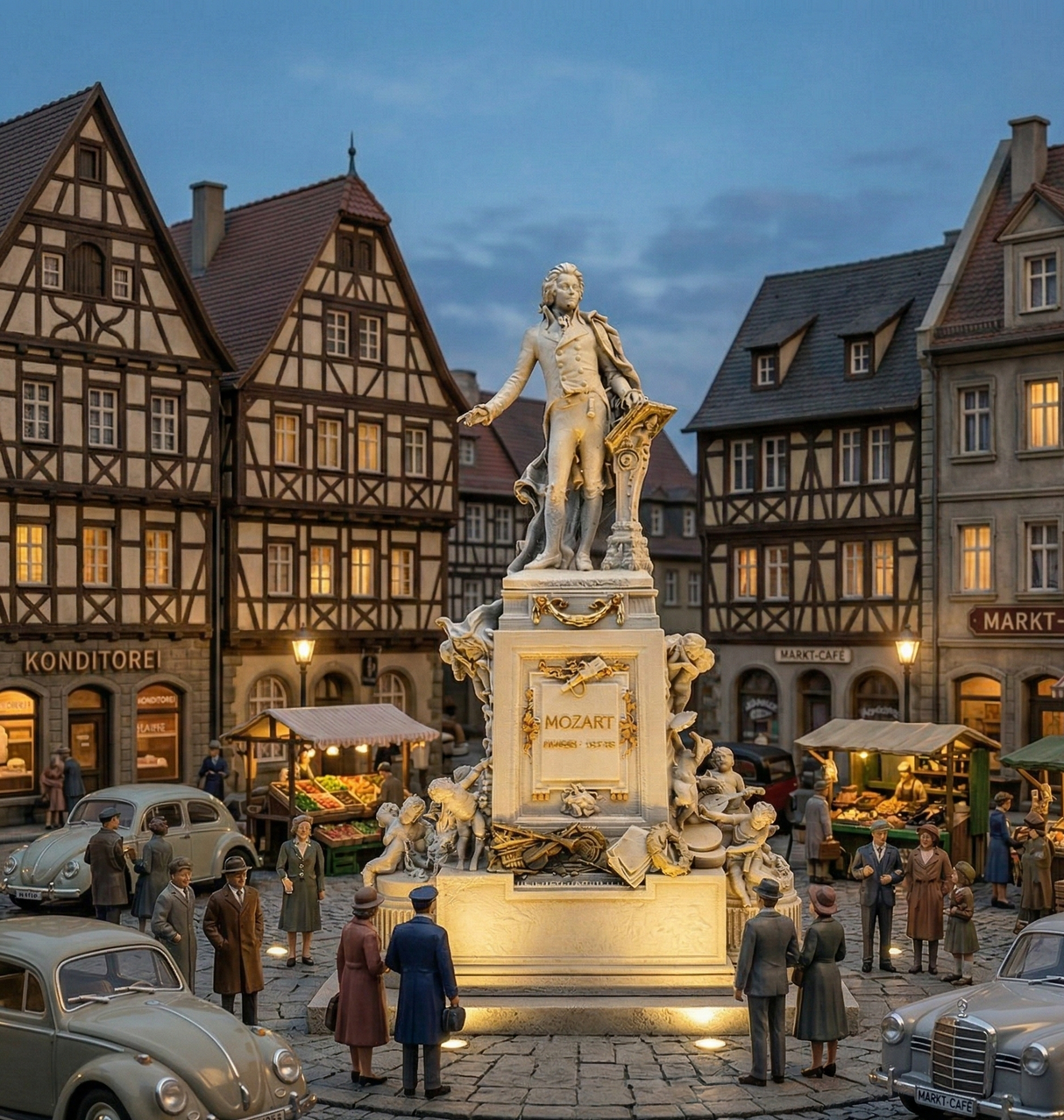 Iberplace 40041 – Figura Monumento de Mozart para Jardín Ferroviario escala G