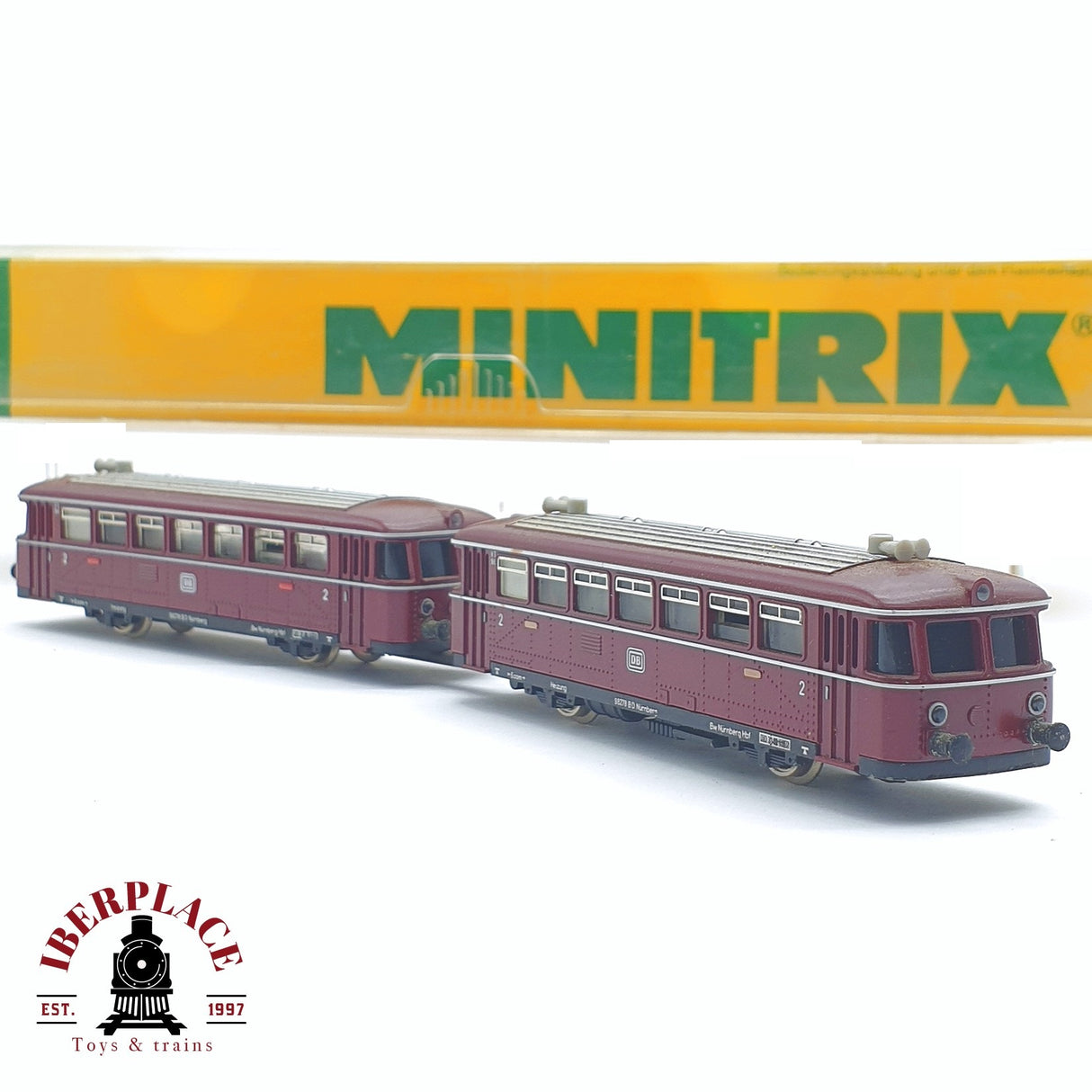 ♻️ 2 mano - Minitrix 51 2980 00 Ferrobus con remolque DB N escala 1:160 TEN03