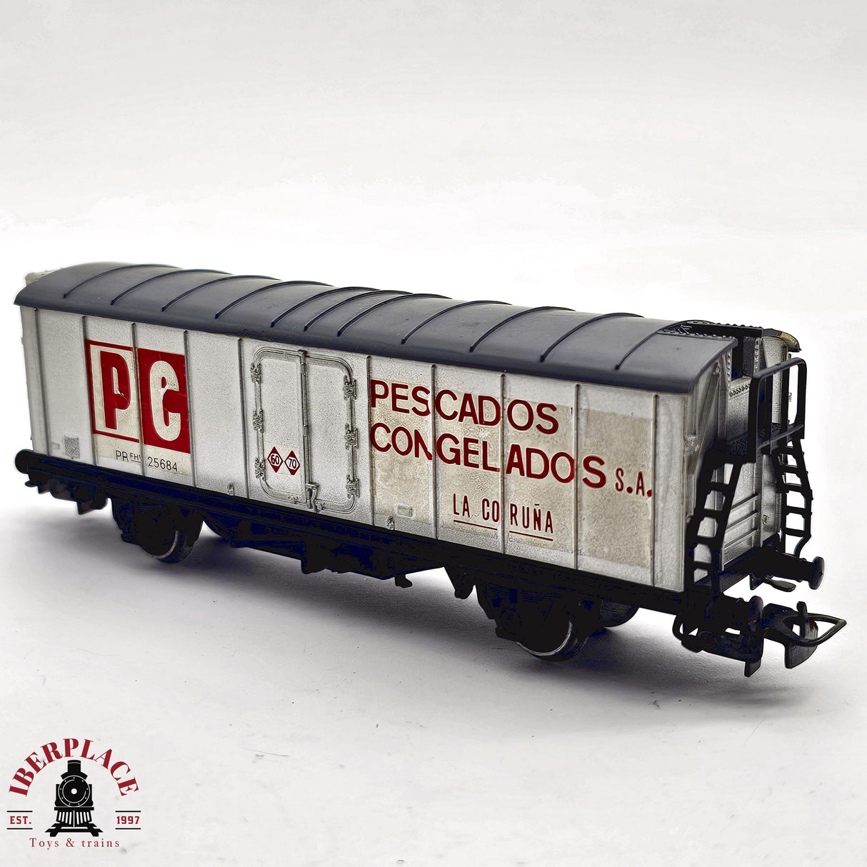 ♻️ 2da mano - DC Electrotren vagon cerrado Pescados Congelados H0 escala 1:87 A15