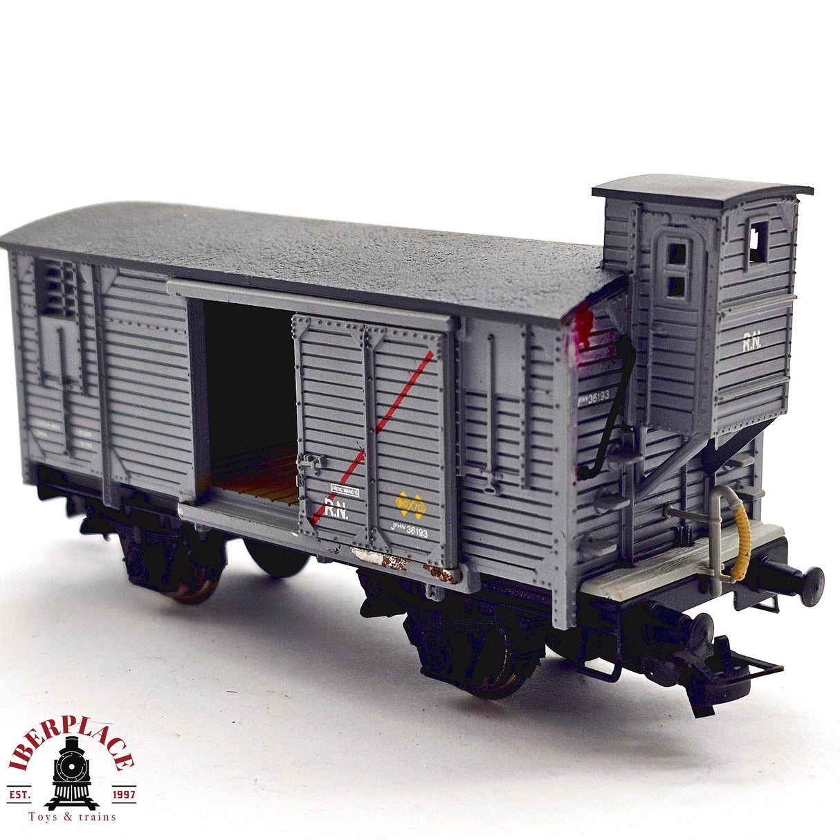 ♻️ 2da mano - DC Electrotren vagón cerrado con garita RENFE RN H0 escala 1:87 A15