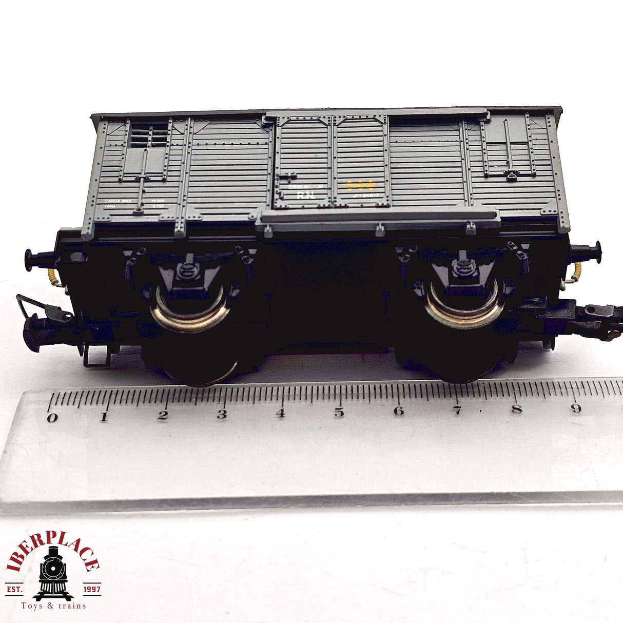 ♻️ 2da mano - DC Electrotren 1855 vagón cerrado con puerta corredera RENFE H0 escala 1:87 A15
