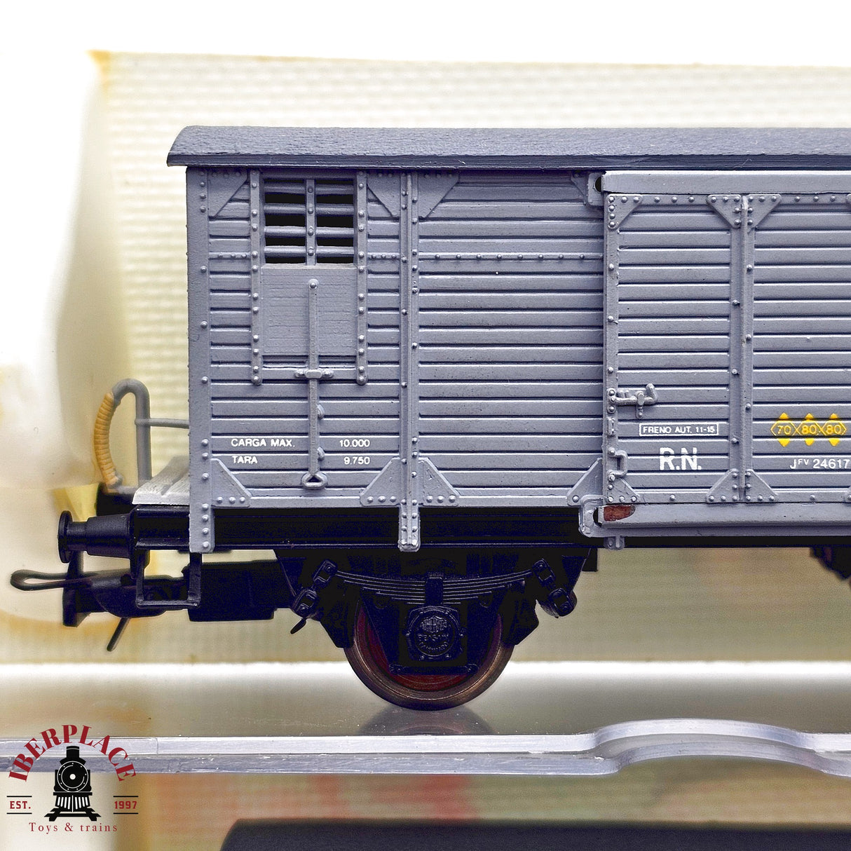 ♻️ 2da mano - DC Electrotren 2x 1860 vagones cerrados con puerta corredera RENFE H0 escala 1:87 A15