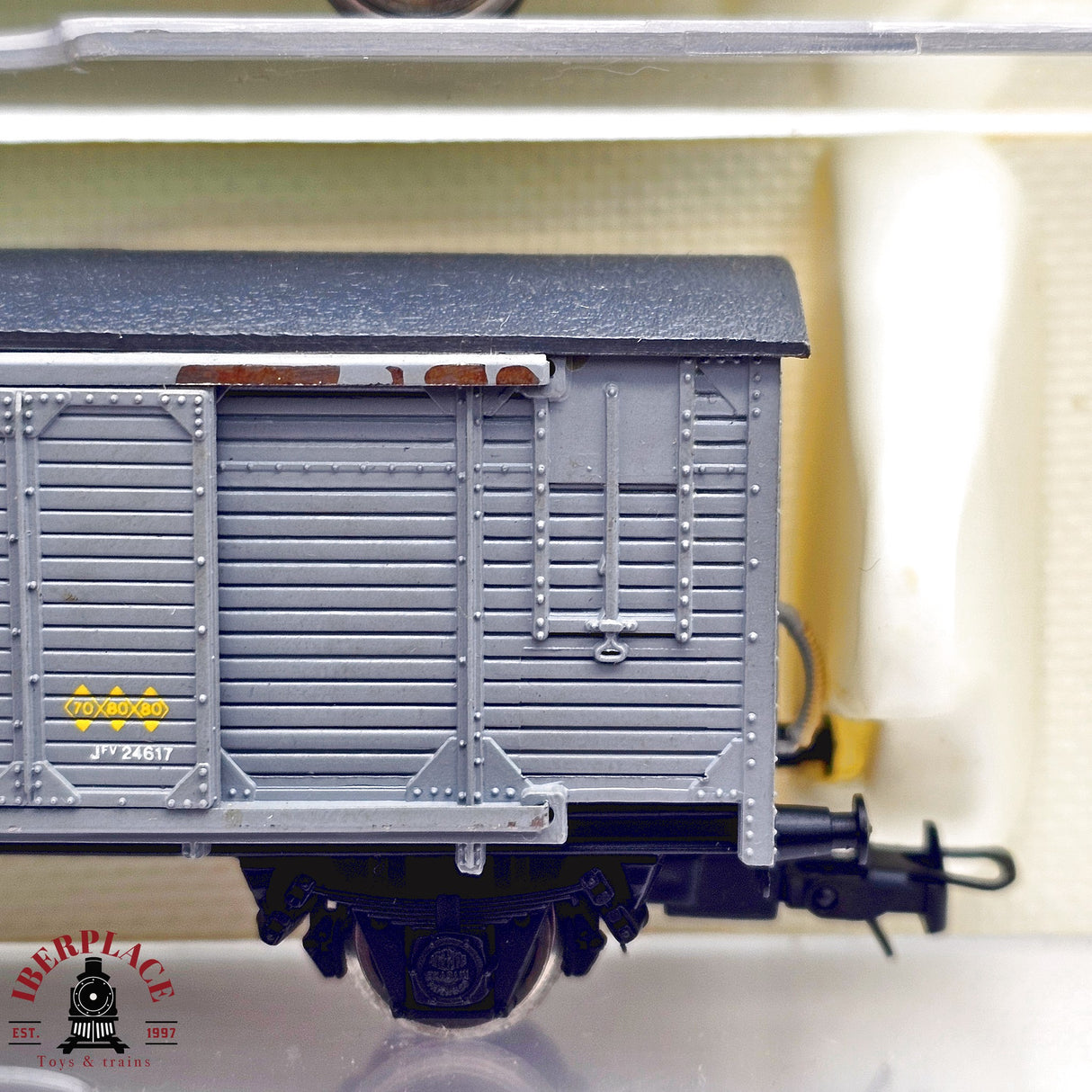 ♻️ 2da mano - DC Electrotren 2x 1860 vagones cerrados con puerta corredera RENFE H0 escala 1:87 A15