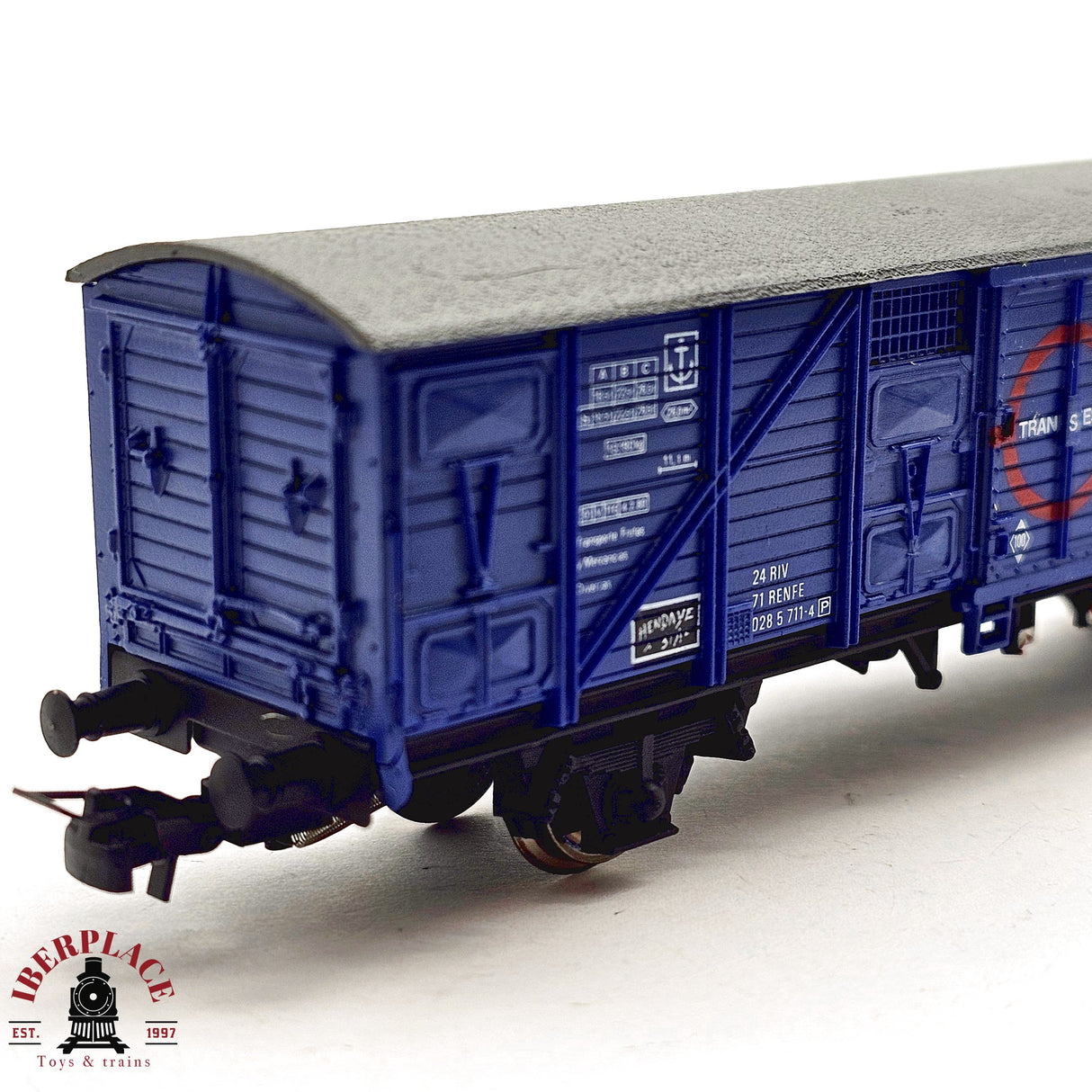 ♻️ 2da mano - DC Electrotren 1310K vagón cerrado transfesa RENFE H0 escala 1:87 A15 1/2