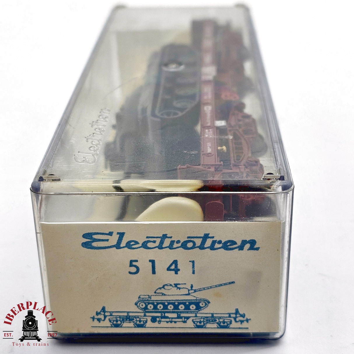 ♻️ 2da mano - DC Electrotren 5141 vagón plataforma con tanque militar H0 escala 1:87 A15