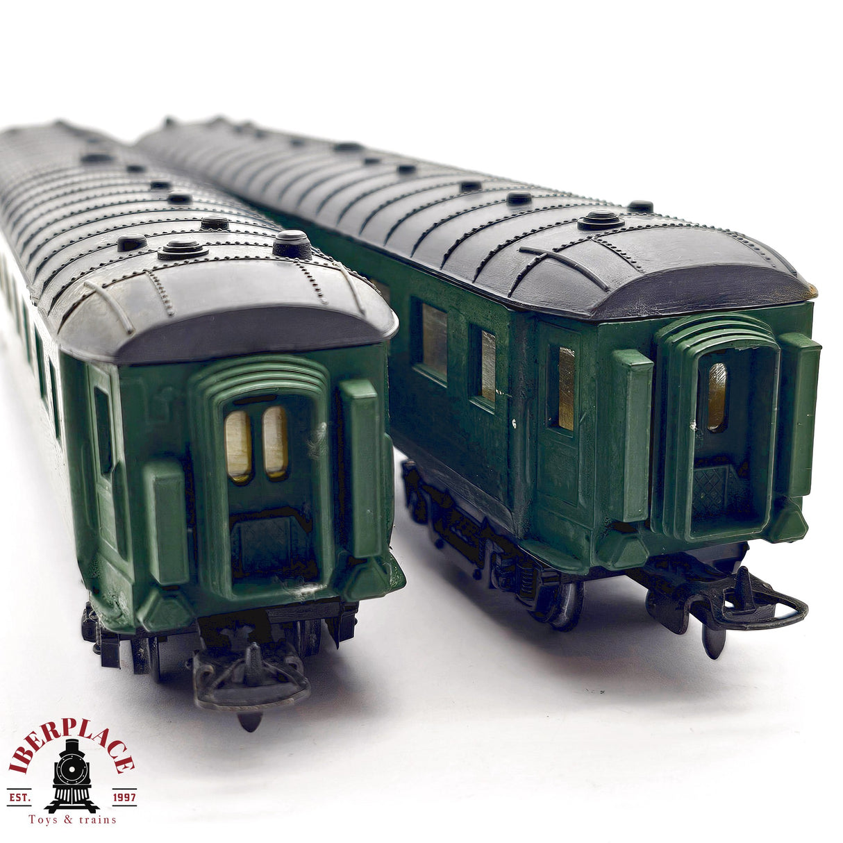 ♻️ 2da mano - DC 2x Paya vagones pasajeros pintados H0 escala 1:87 A15