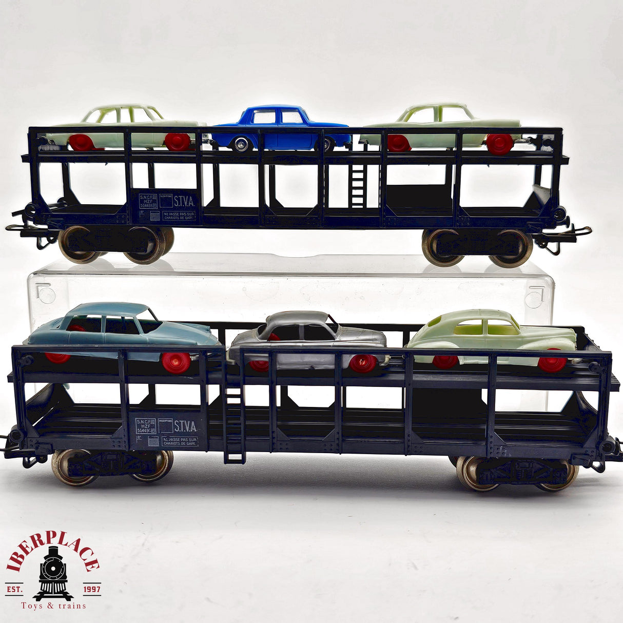 ♻️ 2da mano - DC 2x Jouef vagones transporte de coches SNCF H0 escala 1:87 A15