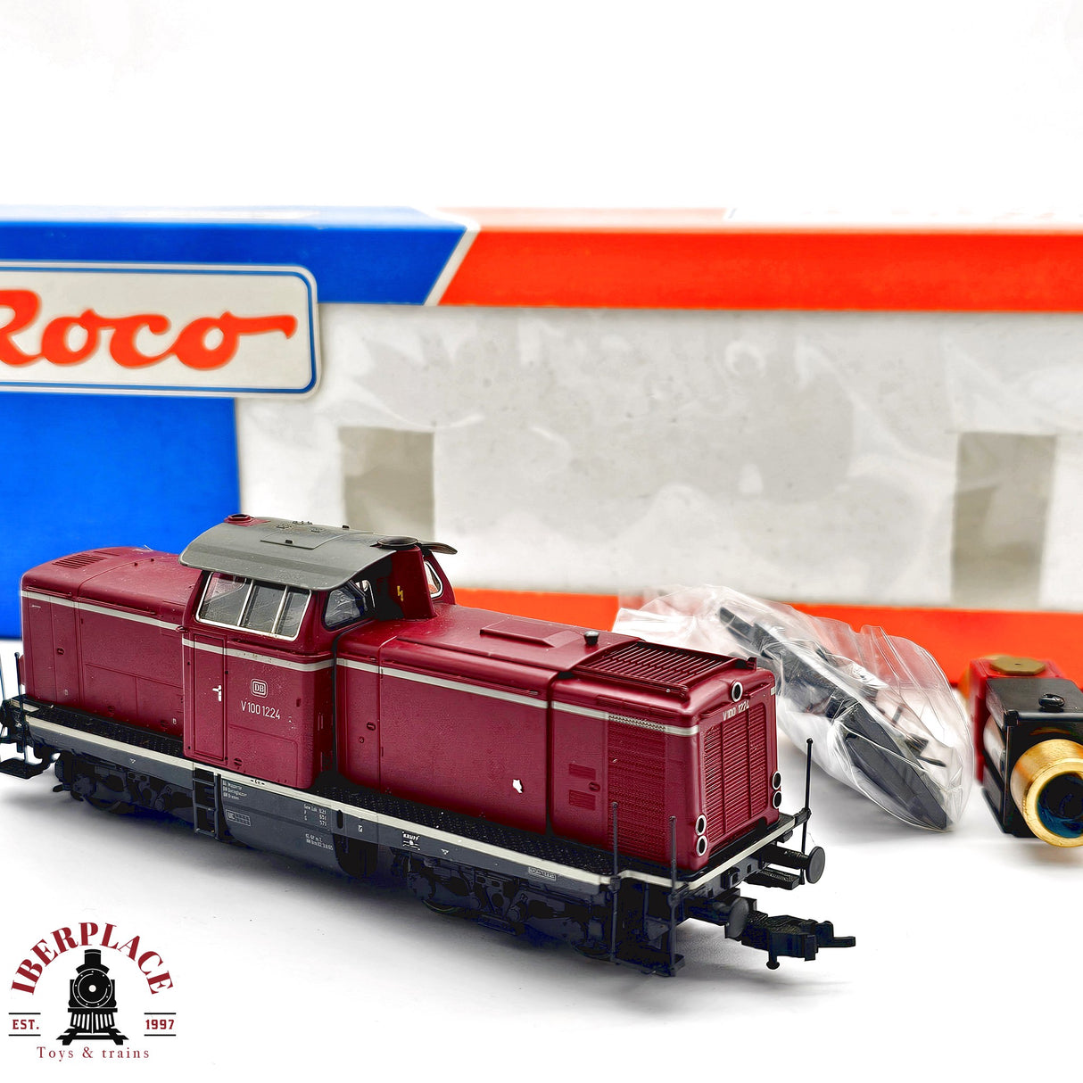 ♻️ 2da mano - DC Roco 63417 Locomotora V100 1224 DB H0 escala 1:87 E13