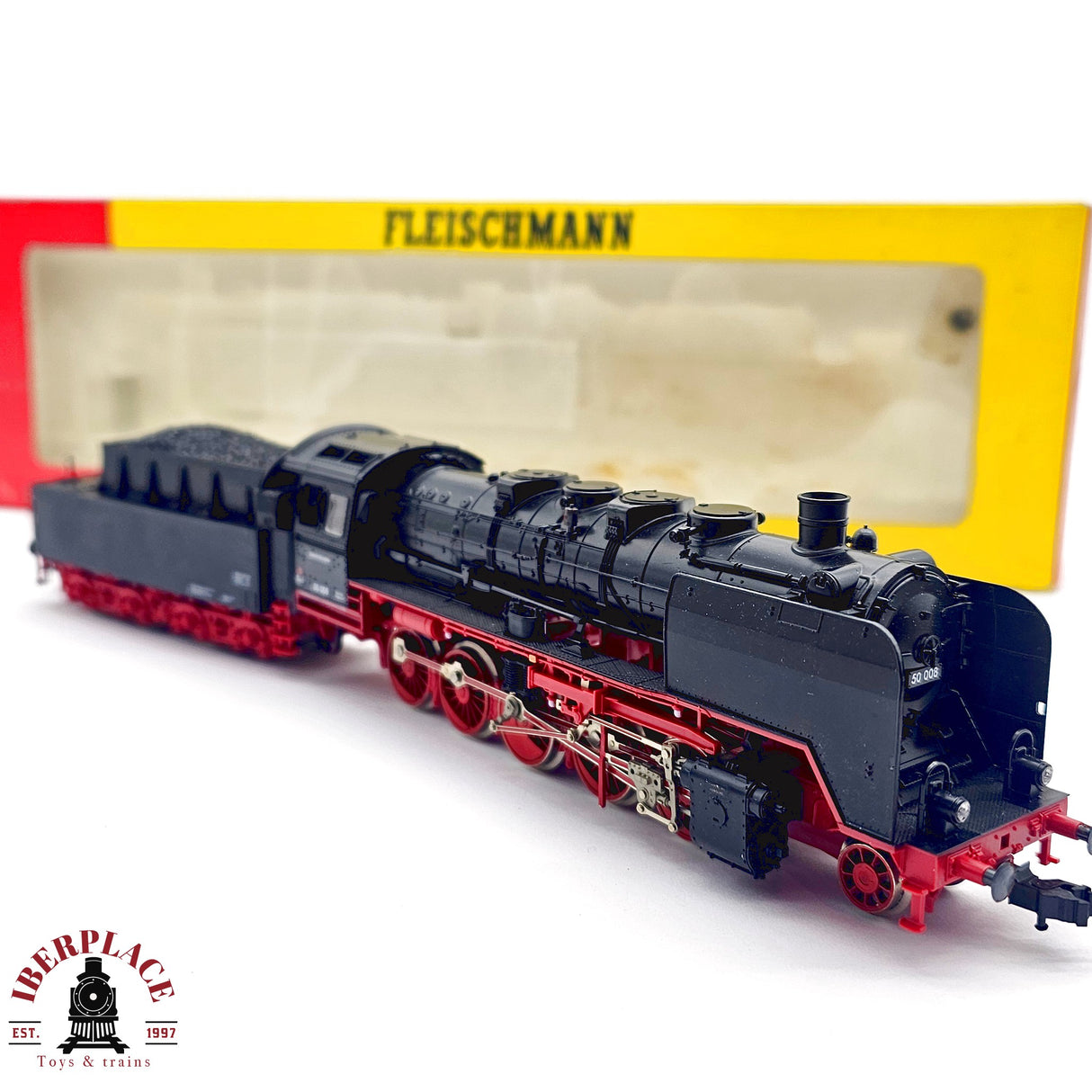 ♻️ 2da mano - DC Fleischmann 4174 Locomotora BR 50 008 DR H0 escala 1:87 E13