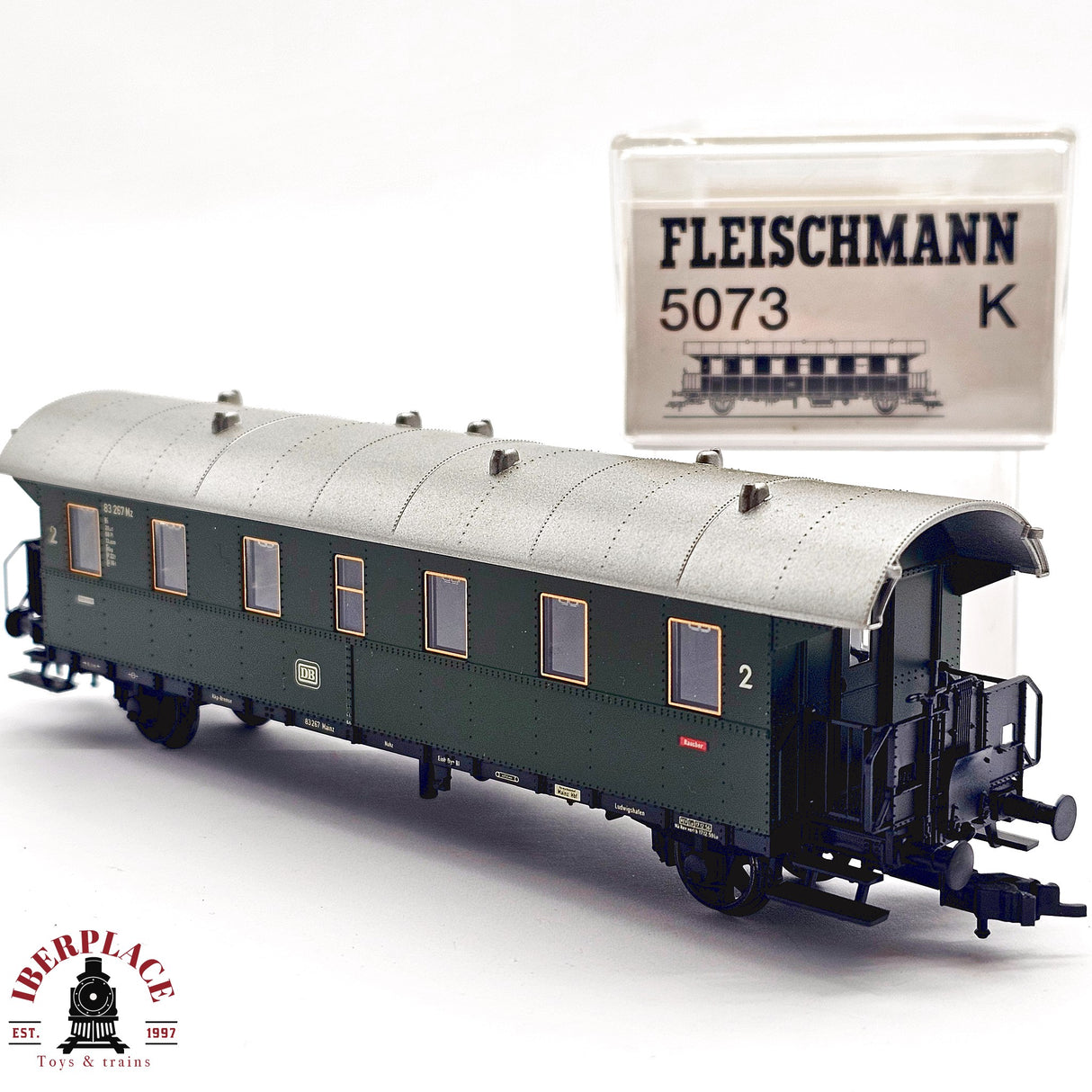 ♻️ 2da mano - DC Fleischmann 5073K vagón pasajeros clase 2 H0 escala 1:87 E13