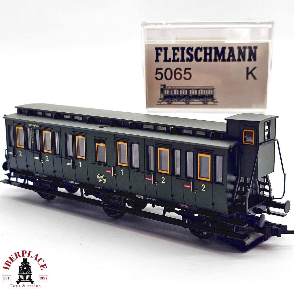 ♻️ 2da mano - DC Fleischmann 5065K vagón pasajeros clase 2 H0 escala 1:87 E13