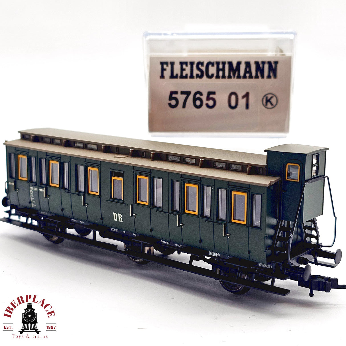 ♻️ 2da mano - DC Fleischmann 5765 01K vagón pasajeros DR H0 escala 1:87 E13