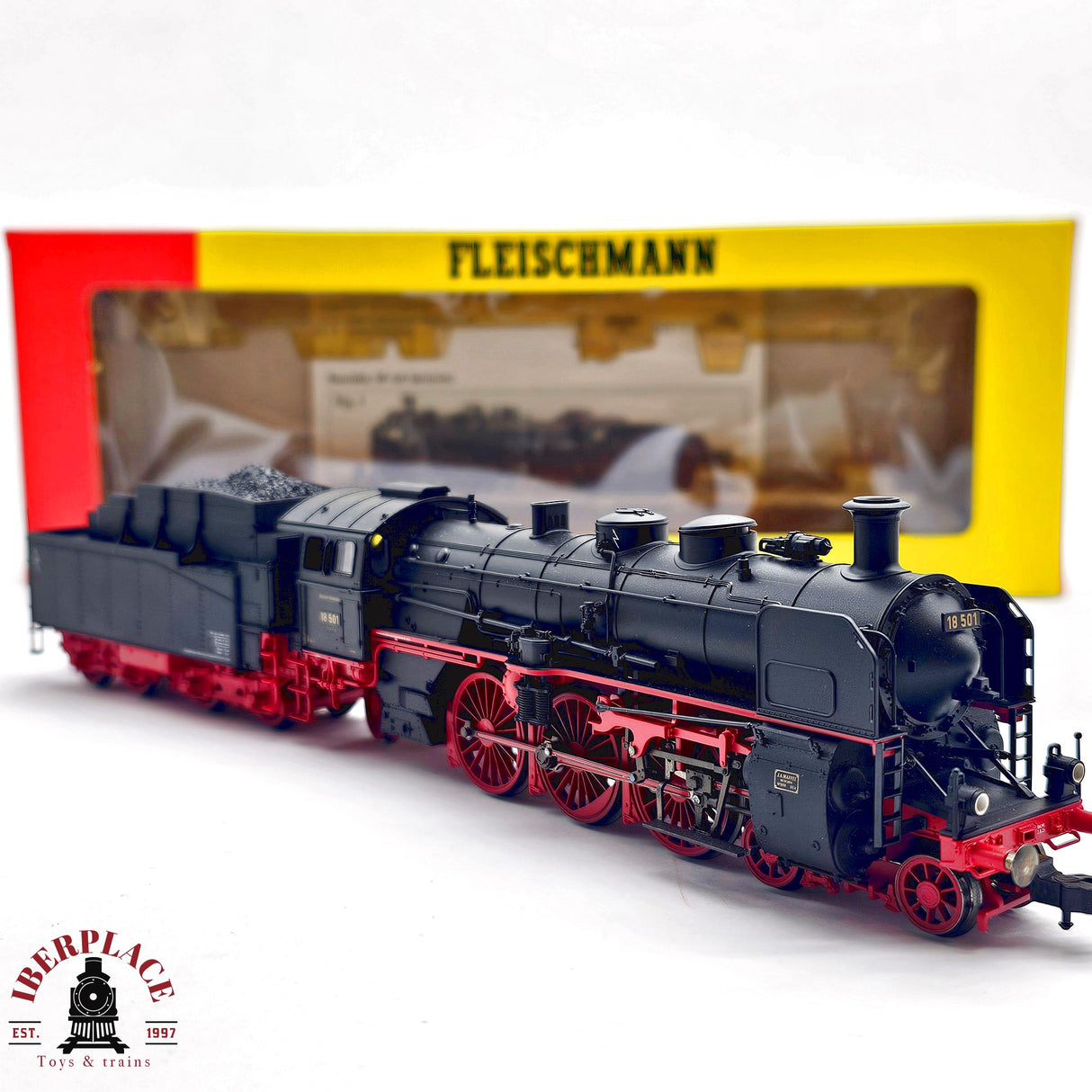♻️ 2da mano - DC Fleischmann 4119K Locomotora BR 18 501 DR H0 escala 1:87 E13