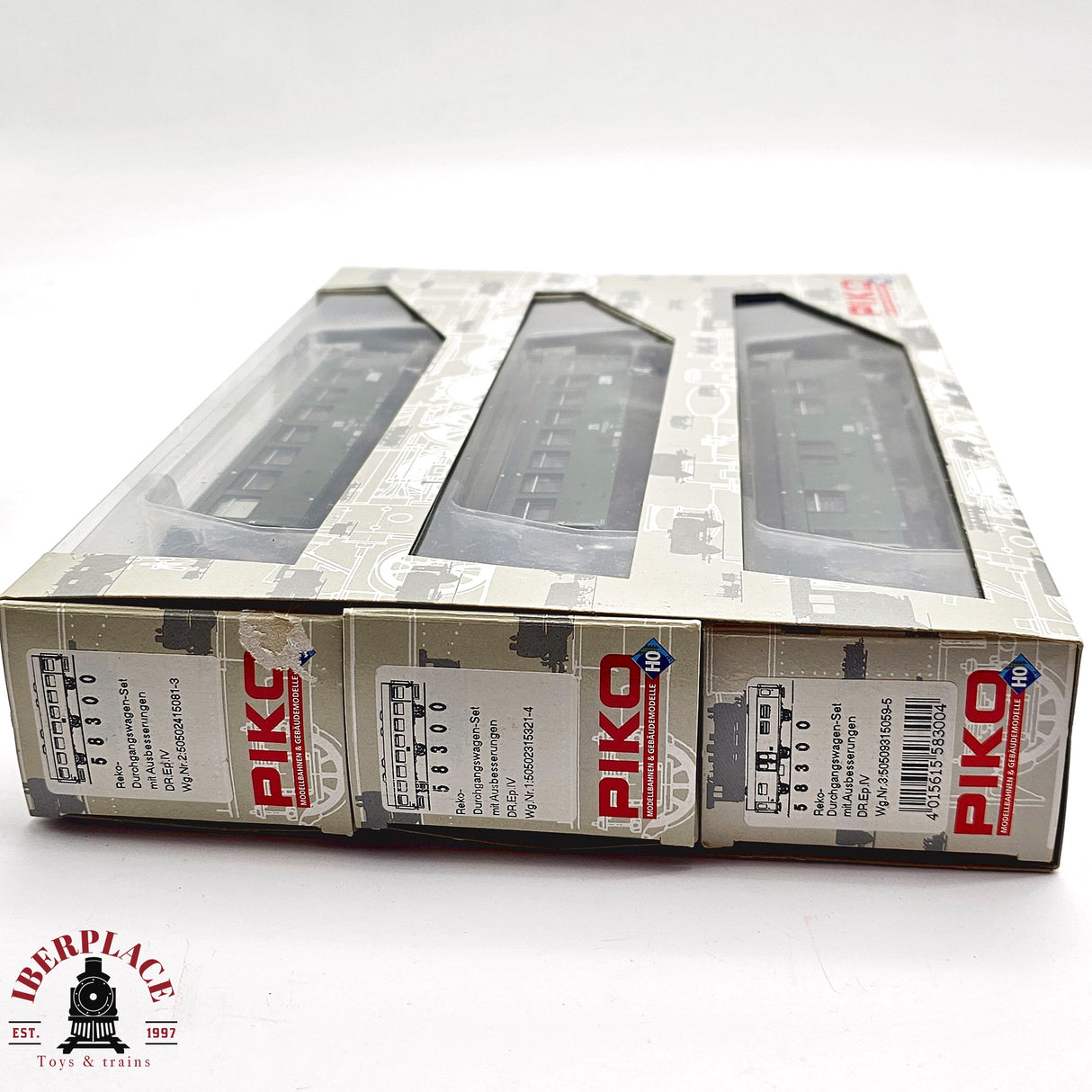 ♻️ 2da mano - DC PIKO 58300 set de 3 coches pasajeros DR H0 escala 1:87 E13
