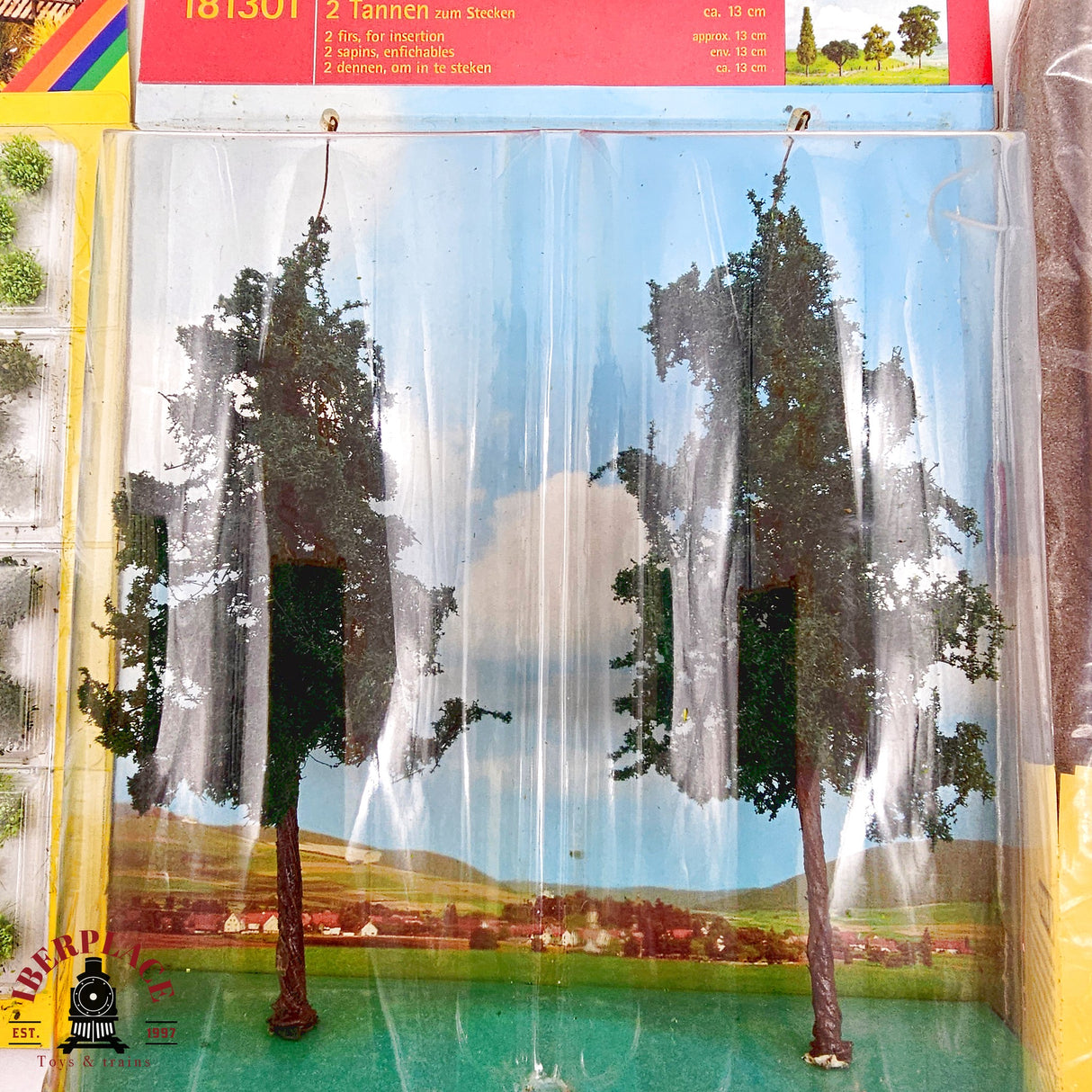 ♻️ 2da mano - Noch Faller lote de abetos espuma manojos de hierba H0 escala 1:87 E13