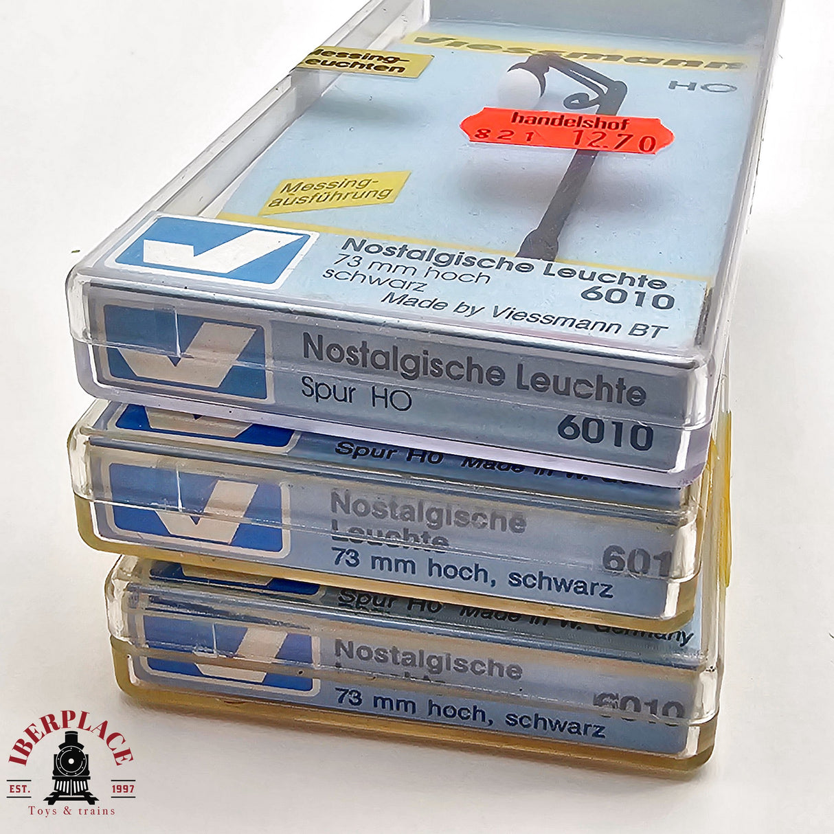 ♻️ 2da mano - 3x Viessmann 6010 lamparas nostálgicas H0 escala 1:87 E13