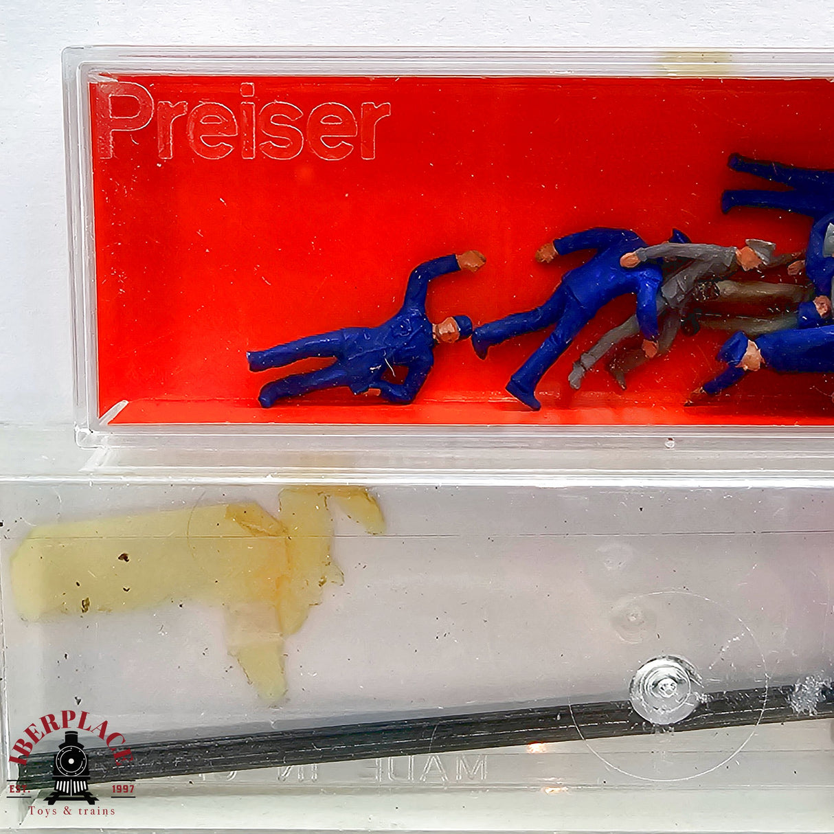 ♻️ 2da mano - 2x Preiser Merten Oficiales trabajadores de las vías H0 escala 1:87 E13