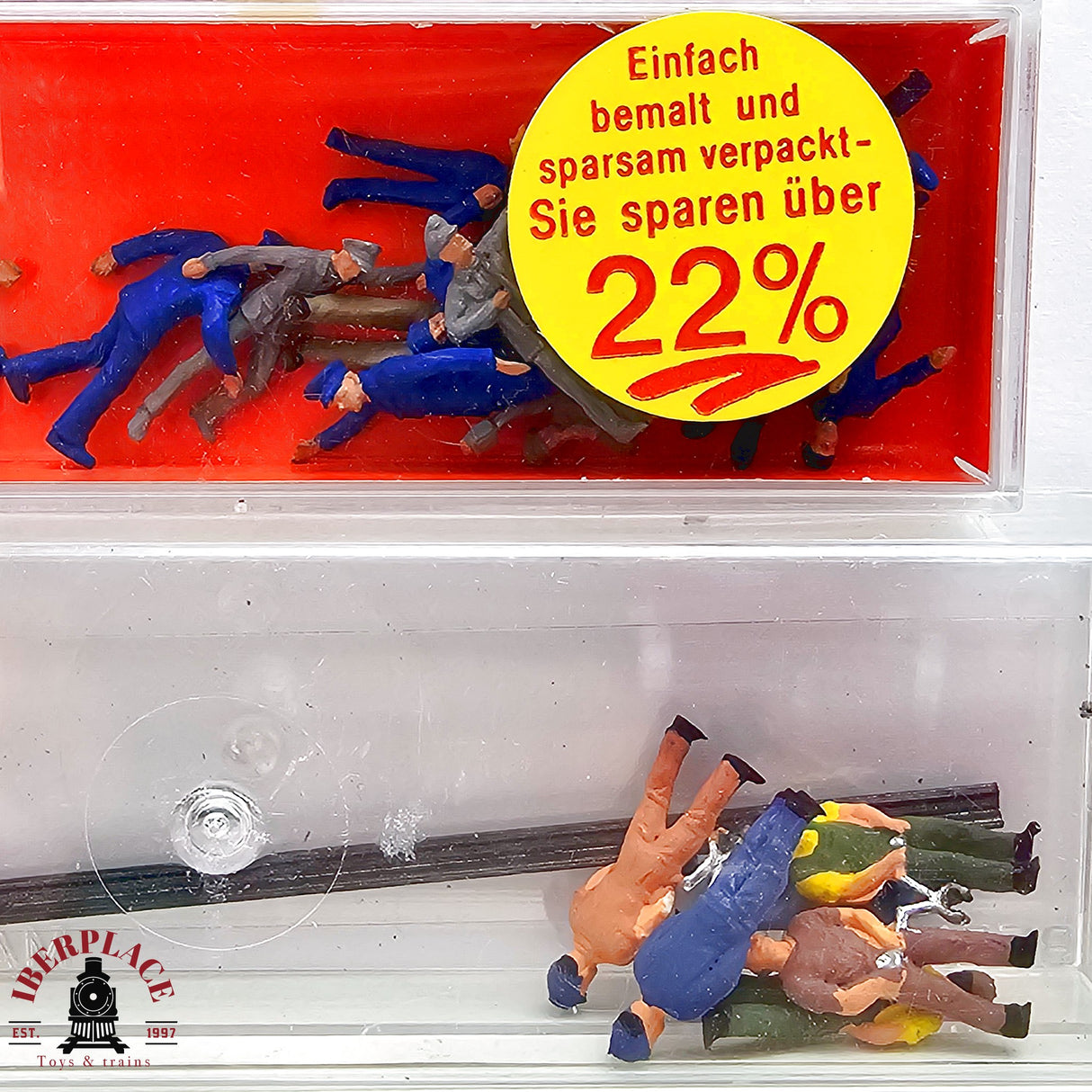 ♻️ 2da mano - 2x Preiser Merten Oficiales trabajadores de las vías H0 escala 1:87 E13