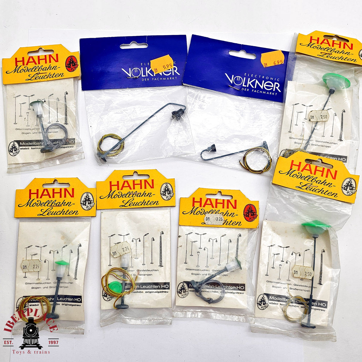 ♻️ 2da mano - 8x Völkner Hahn Farolas postes de luz H0 escala 1:87 E13