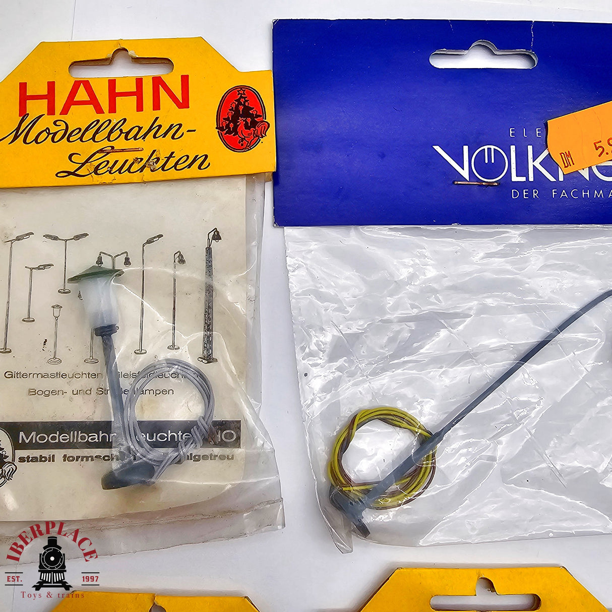 ♻️ 2da mano - 8x Völkner Hahn Farolas postes de luz H0 escala 1:87 E13