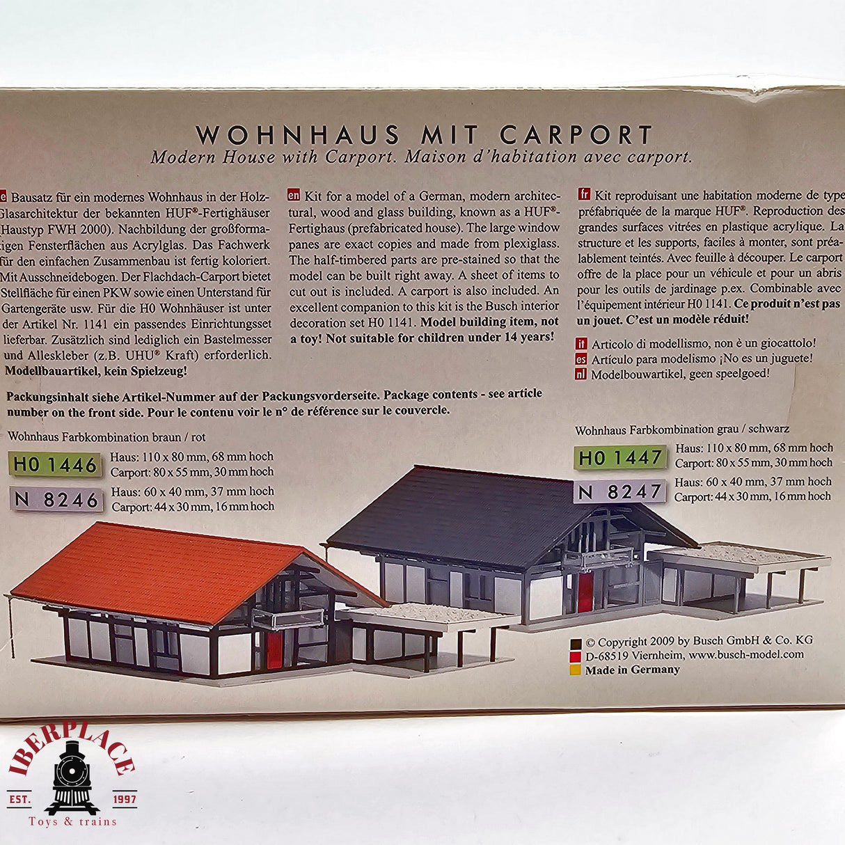 ♻️ 2da mano - Busch 1447 casa vivienda H0 escala 1:87 E13