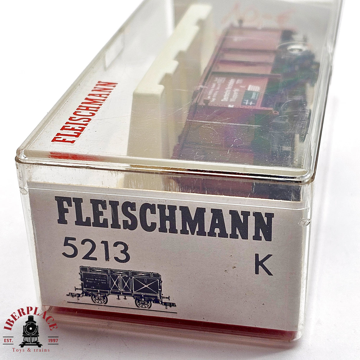 ♻️ 2da mano - Fleischmann 5213K vagón mercancias DR H0 escala 1:87 E13