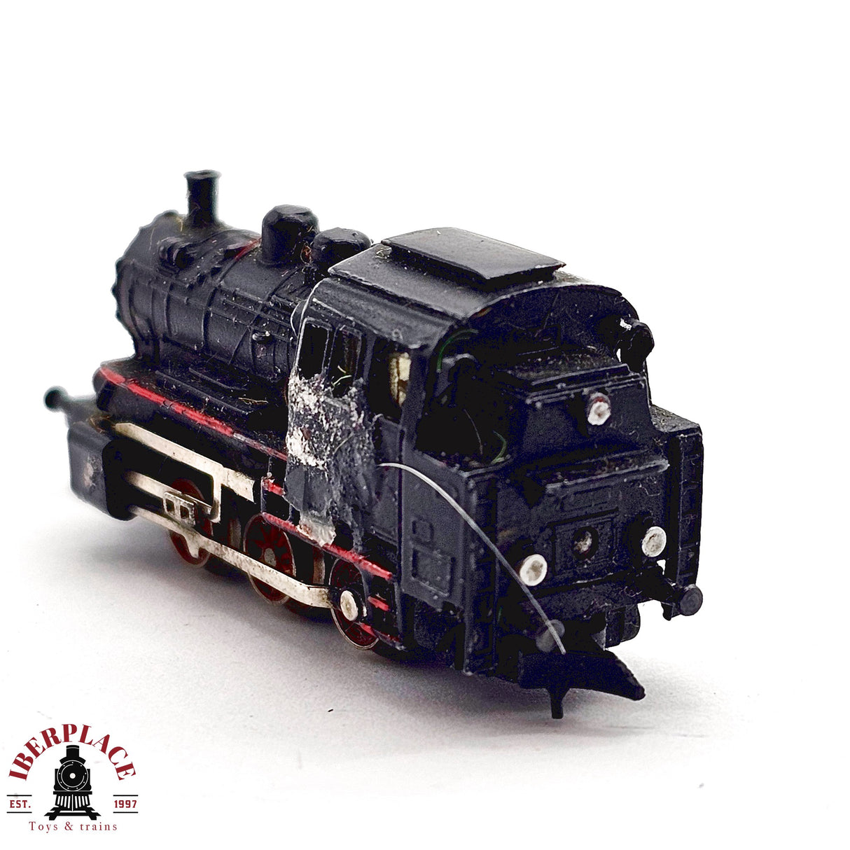 ♻️ 2da mano - Märklin Locomotora de vapor negra Z escala 1:220 E14