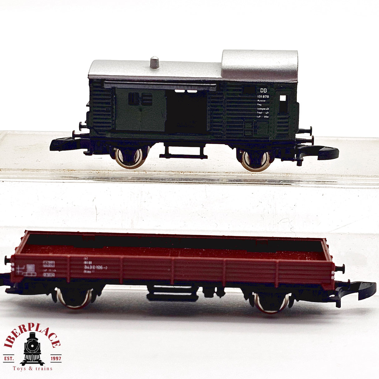 ♻️ 2da mano - Märklin 2x vagones mercancias DB Z escala 1:220 E14