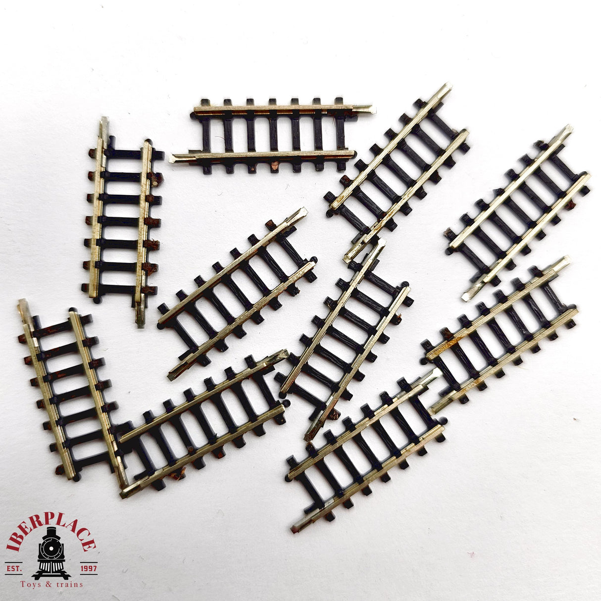 ♻️ 2da mano - Märklin 10x 8504 vias rectas 25mm Z escala 1:220 E14